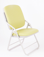Vente en gros Chaise de formation rembourrée pliable avec tablette d'écriture montée à l'arrière et cadre en métal pour salle de formation Salle de conférence