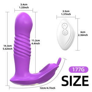 Sex toys pour femmes papillon vibrateur gode de poussée 2 en 1 clitoris G Spot stimulateur fournitures pour adultes télécommande Couple Sextoys - Product Image 6