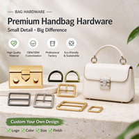 Fournitures de sacs à main en alliage de zinc avec logo personnalisé, fermoir rotatif, anneau en D, mousqueton pivotant pour sac fourre-tout, fourniture d'usine OEM ODM