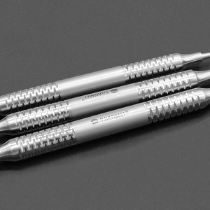 Dental curette with <b>teeth</b>, double-ended <b>scraper</b>, implant curette, <b>tooth</b> removal and decay removal tool, dental cleaning - Product Image 3