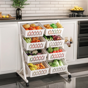 Cestello Triangolare Staccabile per Organizzazione Cucina, Design Angolato per Facile Conservazione di Frutta, Oggetti Vari e Alimenti, per Soggiorno e Bagno - Product Image 1
