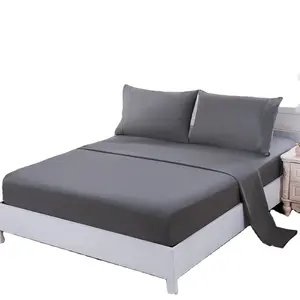 कस्टम लक्जरी होटल ब्रश Duvet रजाई कवर बिस्तर सेट Microfiber चादरें