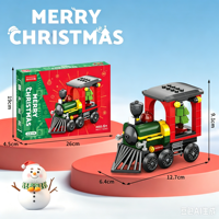 Kit de briques de construction DIY de Noël, calendrier de l'Avent avec sapin de Noël, bonhomme de neige et maison en pain d'épices, jouet de construction éducatif