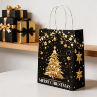 Sacs en papier kraft recyclables en gros, 120 g/m², avec poignée, écologiques, sacs cadeaux personnalisés avec logo pour l'emballage de détail et de restaurants