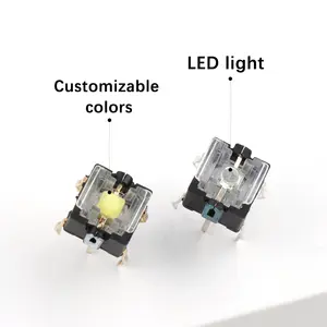 LED-beleuchteter Tast schalter 6*7,2/6*9/7*7/8*8/12*12mm beleuchteter LED-Taktsc halter ohne Deckel einsetzen