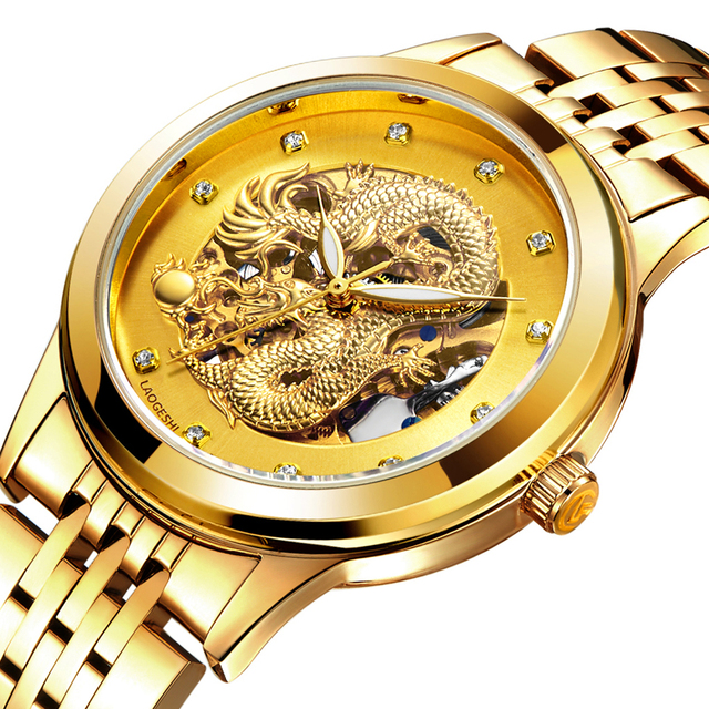 3688 Dragon Dial Design Wristwatches Automatic Movement Mechanical Watches Custom Men's Waterproof Watches