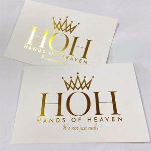 การ์ดขอบคุณสำหรับการซื้อสินค้าจากเรา พิมพ์ลายตามสั่ง สำหรับธุรกิจขนาดเล็ก พร้อมฟอยล์สีทอง - Product Image 4