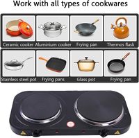 Plaque chauffante électrique infrarouge double de haute qualité, 2 plaques, 1500W/1000W, mini-four de cuisson, nouveau modèle