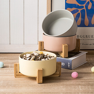 Venta al por mayor de cuenco de cerámica para perros y gatos con logotipo personalizado - Product Image 1