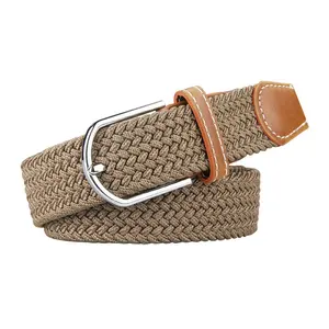 Men Elastic Belt Fashion Accessories Casual Mens Braided Elastic Stretch Woven Belt