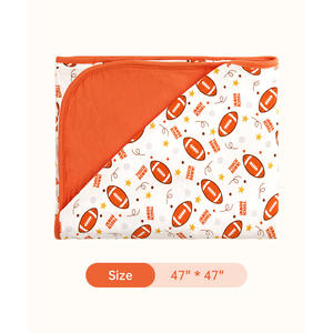 Couvertures d'emmaillotage en bambou et alpaga, légères, en tissu polaire tricoté, style uni pour bébés, couvertures en bambou personnalisées en gros - Product Image 2