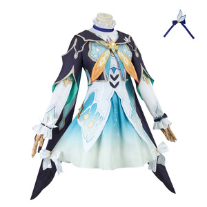 Honkai: Star Rail personaje Firefly Cosplay vestido azul Cosplay disfraz Mujer con guantes collar de tocado - Product Image 2