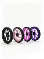 Roue à roulement facile BLAZZEN 82 mm en aluminium électroplaqué, durable et légère, compatible avec les vélos pliants, version améliorée