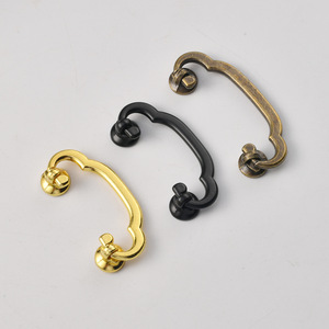 Chinese Style Zinc Alloy Cabinet Drawer Handles Novelty Shape Antique Bronze Gold <b>Black</b> Durable Furniture Hardware - Product Image 1