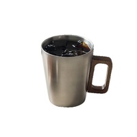 Mug isotherme à double paroi en acier inoxydable 304 de style américain avec poignée pour café, bière, thé, lait, usage en restaurant