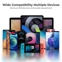 Câble adaptateur audio USB-A mâle vers 3,5 mm femelle 4 pôles, anti-interférence/anti-bruit, avec prise en charge du microphone pour ordinateur (vente en gros)