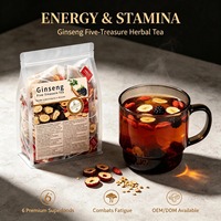 Sachets de Tisane aux Herbes Ginseng, Goji, Jujube, Maca, Mûrier et Polygonatum, Emballés Individuellement, Dose Unique, OEM, Marque Privée
