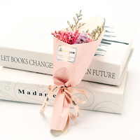 Cadeau Offre Spéciale de la Saint-Valentin Bouquet de fleurs séchées créatif Paquet de fleurs de savon Mini Bouquet de gypsophile préservé