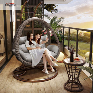 Кресло-качалка Congruishang: минималистичный дизайн, для улицы и дома, подвесное, в форме птичьего гнезда, из ротанга, одноместное/двухместное, для использования в помещении - Product Image 5