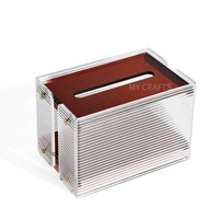 Boîte à mouchoirs en acrylique de luxe moderne, porte-mouchoirs créatif pour la décoration de la maison, du salon et de la table basse