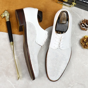 Men's Business Casual Leather Shoes - Genuine Leather, Comfortable <b>Open</b>-Cell Soft Leather Ankle Bootsformal Shoes Men - Product Image 1