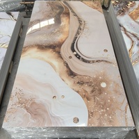 Nouveau design, panneau mural en PVC à effet marbre, brillant, imperméable aux UV, à emboîtement, pour murs intérieurs