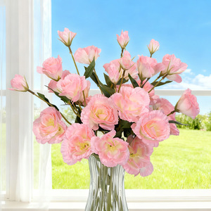 Timo Artificial Lisianthus <b>Flowers</b> Silk <b>Flower</b> Arrangement For Home Decor Living Room Table Decoration - Product Image 3