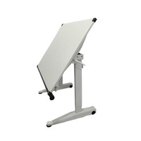 Muebles Escolares Ergonómicos, Escritorio Inteligente con Inclinación Ajustable, Mesa de Dibujo Plegable y Móvil con Resorte de Gas para Estudiantes