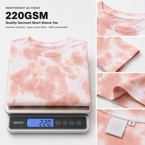 <span class=keywords><strong>เสื้อ</strong></span>ยืด HuaYi GOTS&OEKO-TEX แบบย้อมสีค<span class=keywords><strong>ล</strong></span>าวด์  ปรับแต่งได้ น้ำหนัก 220 กรัม ผ้าฝ้ายเนื้อหนา สวมใส่สบายๆ สไตล์ลำลอง ทรงโอเวอร์ไซส์ - Product Image 4
