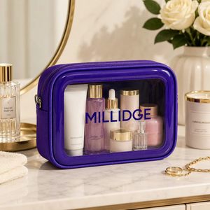 Custom Printed <b>Clear</b> PVC <b>Toiletry</b> <b>Bag</b> TPU PU Leather Safe Sex Kit <b>Bag</b> Travel Wash <b>Bag</b> With Logo For Skincare Storage Organizer - Product Image 2