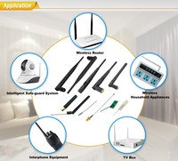 Antenne en caoutchouc 3G omnidirectionnelle de petite taille 90 °   Connecteur coudé SMA pour antenne compacte mini-tige pour système de communication sans fil IoT