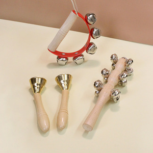 Ensemble de 11 instruments de percussion en bois pour enfants, avec tambourin, maracas, castagnettes et flûte, pour l'éducation musicale et le jeu - Product Image 6