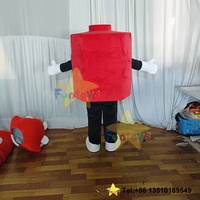 Funtoys-Bloc de construction de haute qualité-Costume de mascotte personnalisé-Cube en peluche-Briques-Mascotte Carnaval pour adulte