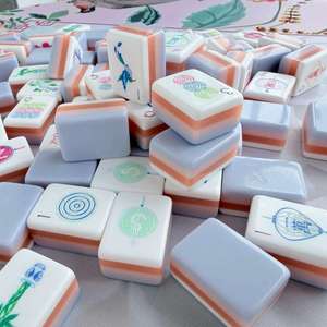 2026 New Style Luxury American-style Acrylic <b>Mahjong</b> Tiles Eco-friendly Portable High Quality 4-Player <b>Mahjong</b> <b>Set</b> Entertainment - Product Image 1