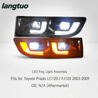 Feux antibrouillard LED étanches 12V pour pare-chocs avant, ensemble de feux antibrouillard pour Land Cruiser Prado 120 Series LC120 FJ120