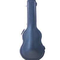Étui rigide pour guitare classique en ABS grain diamant noir, coque moulée verrouillable avec doublure en peluche, vente en gros
