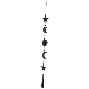 Decorazioni Moon bohémien cestino da parete di lusso fatto a mano macramè e metallo verticale Art decoro per soggiorno decorazioni per la casa - Product Image 5