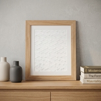 KINLINK Ensemble de cadres photo en bois massif naturel et acrylique plexiglas, pour table ou mur, avec passe-partouts, lot de 4