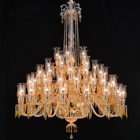 Lustre personnalisé Villa Led Maria Theresa Plafonniers Hauts Éclairage Grands Lustres Moderne de Luxe en Verre de Murano en Cristal