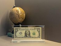Acrylique Dollar Bill Vitrine En Plastique Transparent Papier Argent Cadre Monnaie Billet Protecteur Bill Collectors Papier Porte-Monnaie