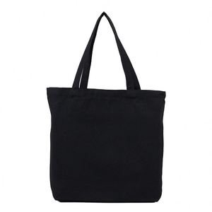 Sacs fourre-tout en coton personnalisés avec impression de logo promotionnelle - Sacs de shopping réutilisables en toile unie - Product Image 4