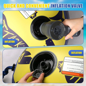 Top Quality 1 to 2 Person Inflatable <b>Towable</b> Boat Tube with Quick Connect Heavy Duty 840D PVC Water Tube for Lake River Sports - Product Image 6