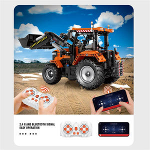 Reobrix 22024 1496 pièces Ensemble <span class=keywords><strong>de</strong></span> blocs <span class=keywords><strong>de</strong></span> construction en plastique ABS Tracteur <span class=keywords><strong>de</strong></span> chargement RC Jouet électronique télécommandé 2.4G Véhicule d'ingénierie - Product Image 3