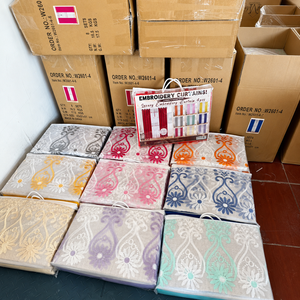 Juego de 4 Cortinas de Lujo al por Mayor, Bordadas, Transparentes y Opacas para la Sala de Estar, Cortinas para Ventanas de Habitación - Product Image 6