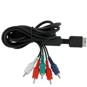 Factory Selling 1.8m Component Cable Wired HD RCA AV Cable For Sony Playstation 2 3 Slim Video-Audio Cable Cord