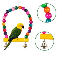 Jouets pour perroquets 9 pièces : Balançoire, hamac de cage, cloche suspendue, échelles d'escalade, planche à roulettes pour oiseaux
