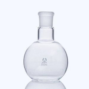 実験室25ml 50ml 100ml 125ml <span class=keywords><strong>500ml</strong></span> 1000mlホウケイ酸ガラス丸底沸騰フラスコ、シングルネック付き - Product Image 2
