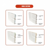 Portes intérieures modernes en bois massif, panneaux HDF/MDF, portes creuses avec apprêt blanc, portes en bois et verre pour maisons