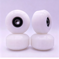 Roues de skateboard en PU 52x32mm 95A pour street trick, roues de double kickboard avec roulements ABEC9 préinstallés, lot de 4 pièces, vente en gros