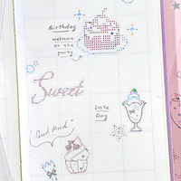 1 rouleau de ruban adhésif décoratif découpé en 3D de la série Déclaration Diamant, matériaux de collage pour Bullet Journals